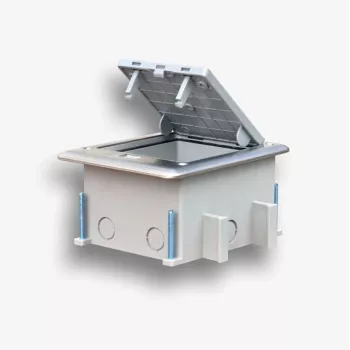 EMITER Presa da pavimento 6M IP66 - Presa da pavimento per il montaggio di prese standard 22,5x45 mm (45x45 mm), a scomparsa