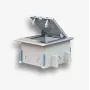 EMITER scatola da pavimento 6M IP66 - scatola da pavimento per il montaggio di prese standard da 22,5x45 mm (45x45 mm), inclinabile