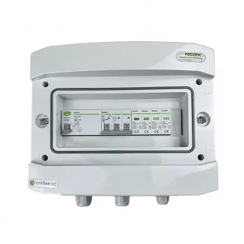 EMITER quadro di distribuzione CA ermetico IP65 con scaricatore Noark Type 2, 10A trifase, RCD Type A 40A/300mA