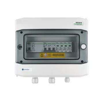 EMITER Quadro elettrico AC collegato scatola di distribuzione ermetica IP65 con scaricatore di sovratensione Noark tipo 2, 40A trifase, RCD tipo A 40A/300mA