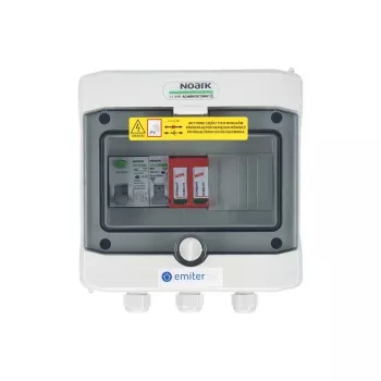 EMITER Combinazione di apparecchiature di commutazione AC ermetica IP65 EMITTER con scaricatore di sovratensione AC Dehn Tipo 2, 16A 1 polo, RCD Tipo A 40A/300mA