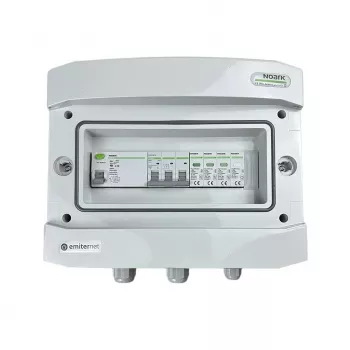 EMITER quadro elettrico collegato AC ermetico IP65 EMITTER con scaricatore di sovratensione AC Noark tipo 1+2, 40A trifase, RCD tipo A 63A/300mA