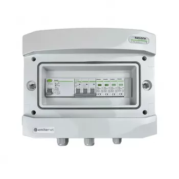 Quadro elettrico AC ermetico IP65 EMITER con scaricatore di sovratensione AC Noark tipo 2, 40A trifase, RCD tipo A 63A/300mA