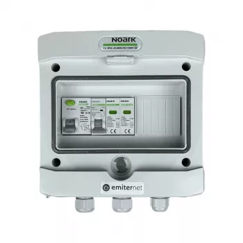Quadro elettrico AC ermetico IP65 EMITER con scaricatore di sovratensione AC Noark tipo 2, 16A monofase, RCD tipo A 40A/300mA