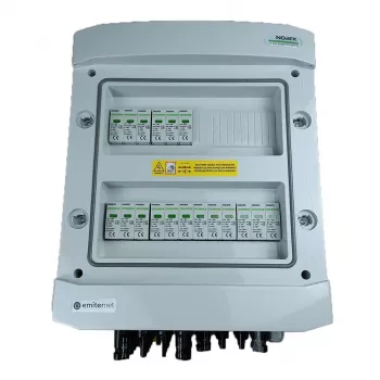 EMITER quadro elettrico collegato DC ermetico IP65 EMITTER con scaricatore di sovratensione DC Noark 1000V tipo 1+2, 6x stringa PV, 6x MPPT