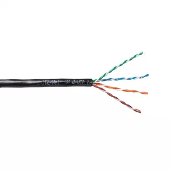 EmiterNet Cavo UTP Cat.5e gel-filled per esterni, rame pieno, 4x2x0,5mm, guaina PE, nero, 305m
