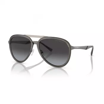 EMPORIO ARMANI EA2145-33578G Occhiali da sole uomo montatura in metallo nero opaco lenti grigie sfumate 59mm