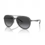 EMPORIO ARMANI EA2145-33578G Occhiali da sole uomo montatura in metallo nero opaco lenti grigie sfumate 59mm