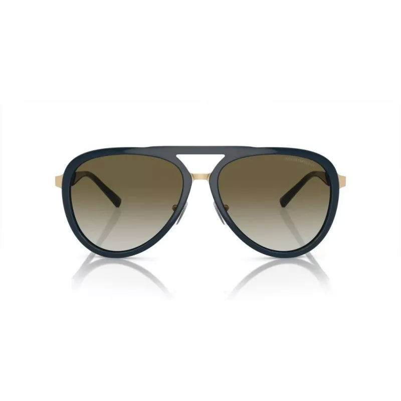 EMPORIO ARMANI EA2145-33598E Occhiali da sole da uomo rettangolari Nero opaco Grigio scuro 59mm