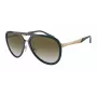 EMPORIO ARMANI EA2145-33598E Occhiali da sole da uomo rettangolari Nero opaco Grigio scuro 59mm