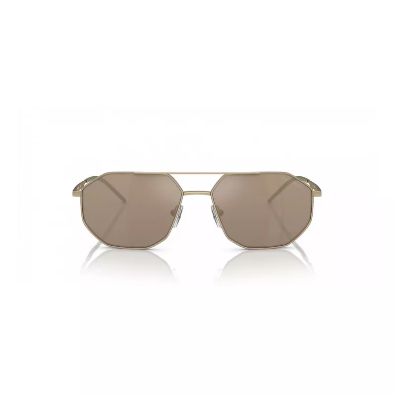 EMPORIO ARMANI EA2147-30025A Occhiali da sole nero opaco grigio rettangolari uomo