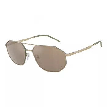 EMPORIO ARMANI EA2147-30025A Occhiali da sole nero opaco grigio rettangolari uomo