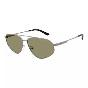 EMPORIO ARMANI EA2156-30032A Occhiali da sole da uomo - Montatura nera opaca, lenti grigie sfumate, 59 mm