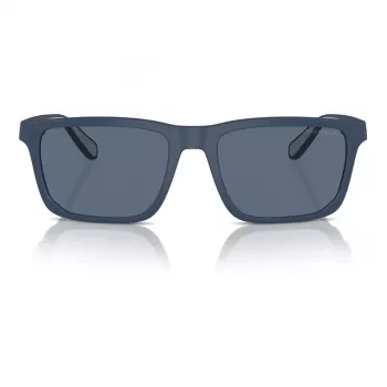 EMPORIO ARMANI EA4219-576380 Occhiali da sole uomo rettangolari - montatura nera opaca, lenti grigie, 57 mm