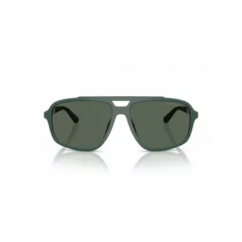 EMPORIO ARMANI EA4236U619071 occhiali da sole uomo - montatura quadrata ispirata al pilot nero opaco, lenti grigio scuro, 59 mm