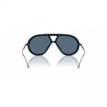 EMPORIO ARMANI EA4242U621380 Occhiali da sole uomo - Montatura nero opaco, lenti grigie sfumate, 56 mm