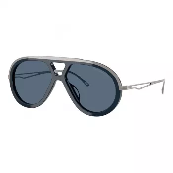 EMPORIO ARMANI EA4242U621380 Occhiali da sole uomo - Montatura nero opaco, lenti grigie sfumate, 56 mm