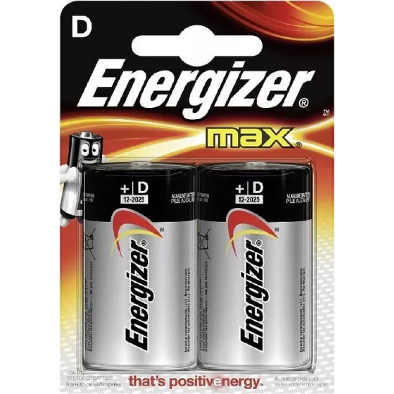Energizer MAX batterie alcaline D, confezione da 2 blister (LR20) E300129200