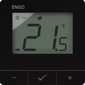 ENGO Controls E25-BATB termostato smart Wi-Fi, montaggio a parete, bianco