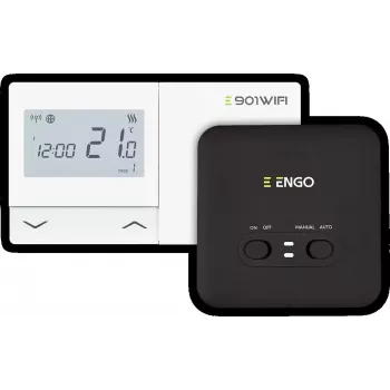 ENGO Controls E901-WIFI termostato ambiente smart, a batteria, bianco