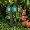 Entac presa elettrica da esterno con picchetto IP44 a 2 vie 5m