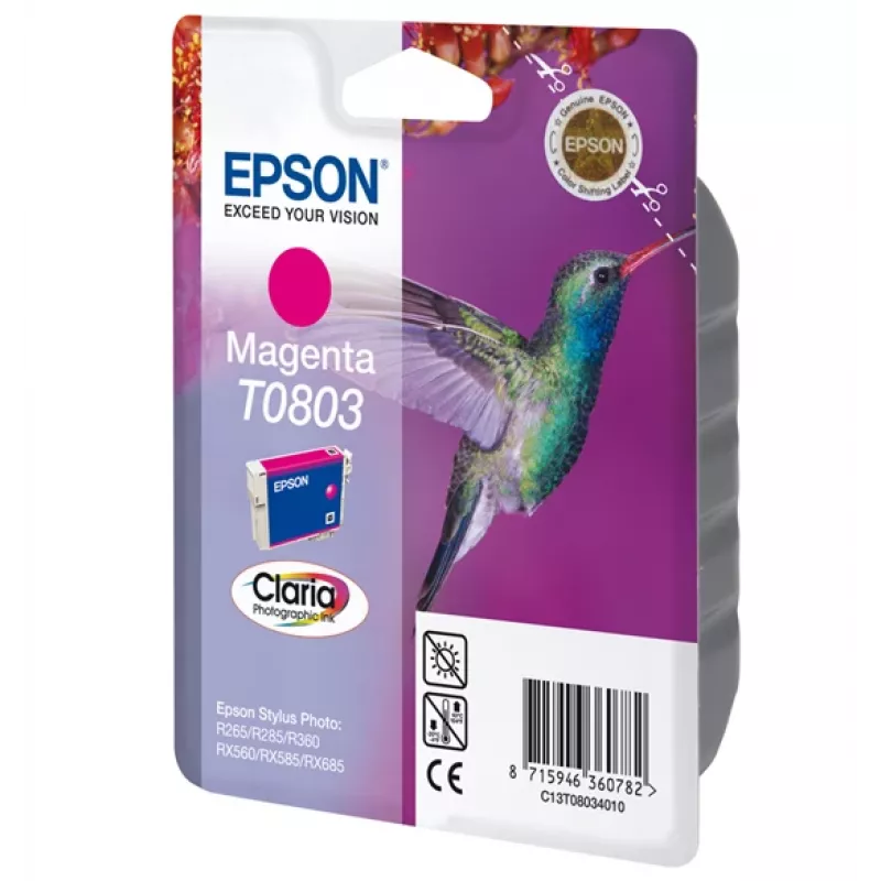 Epson T0803 cartuccia originale magenta (confezione blister)