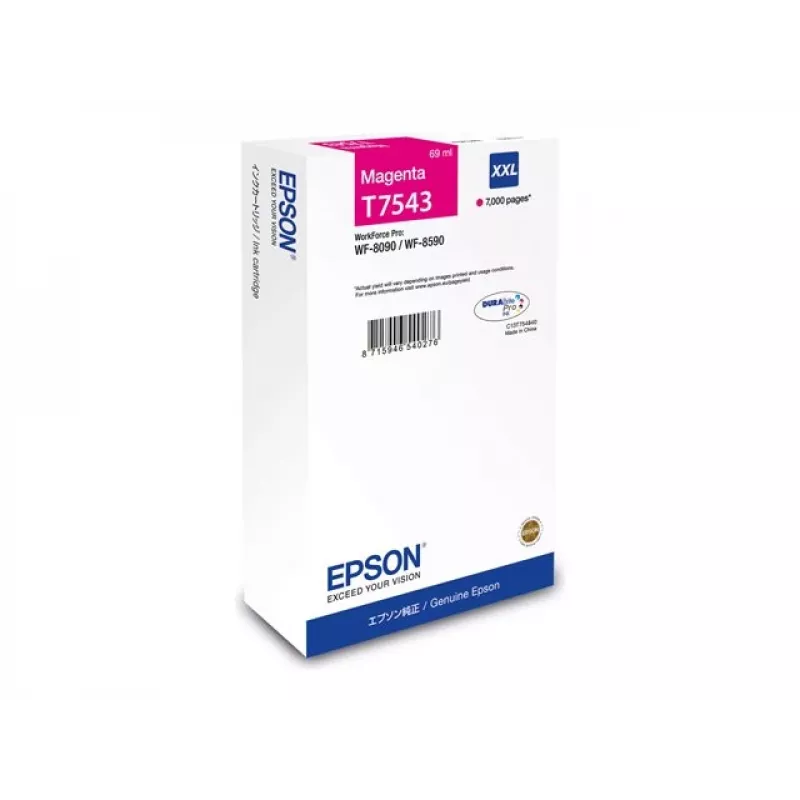 Epson T7543 XXL cartuccia d'inchiostro magenta (69 ml) – originale per WorkForce Pro 8090/8590