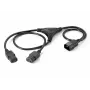 Equip 112210 cavo splitter di alimentazione, 1,6 m, C14 a 2x C13, nero