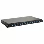 Equip Cassetta di giunzione in fibra ottica 12 porte, LC Duplex, OS2 monomodale, montaggio rack 1U, equipaggiata, nera