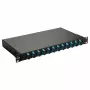 Equip Cassetta di giunzione in fibra ottica 12 porte, SC duplex, OM3, 1U, equipaggiata, nero