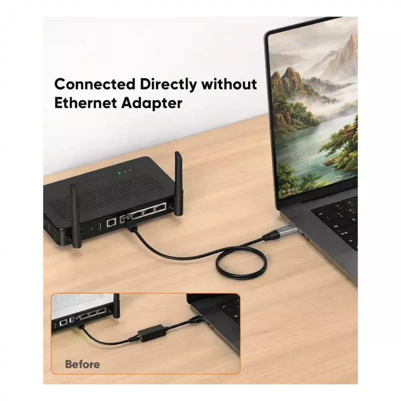 EQUIP 133101 adattatore USB-C e USB-A a RJ45 Gigabit Ethernet, nero