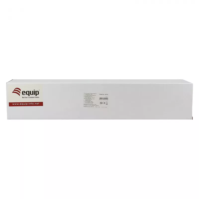 Equip pannello di gestione cavi 19 pollici con 5 anelli in plastica, acciaio, 1U, RAL7035