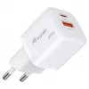 Equip Caricatore da parete GaN a 2 porte USB-C PD3.0/USB-A 20W, Bianco, confezione da 25 pezzi