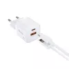 Equip Caricatore da parete GaN a 2 porte USB-C PD3.0/USB-A 20W, Bianco, confezione da 25 pezzi