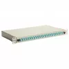 Equip scatola di giunzione in fibra ottica 24 porte, LC Duplex, OM3, 1U, equipaggiata, grigio