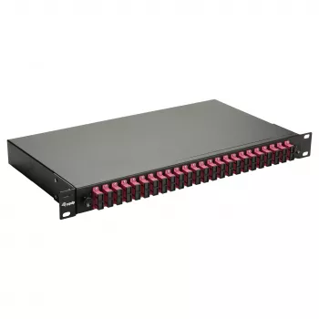 Equip Cassetta di giunzione in fibra ottica 24 porte, SC Duplex, OM4, 1U, equipaggiata, nero