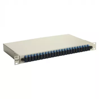Equip cassetto di giunzione in fibra ottica 24 porte, SC duplex, OS2, 1U, preassemblato, grigio