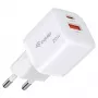 Equip 245526 caricabatterie da parete 2 porte USB-C PD3.0 / USB-A GaN 20W, bianco