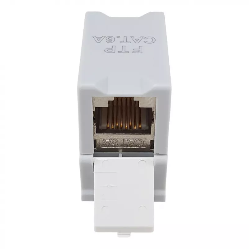 Equip Cat6A Adattatore keystone schermato 1xRJ45 per guida DIN grigio