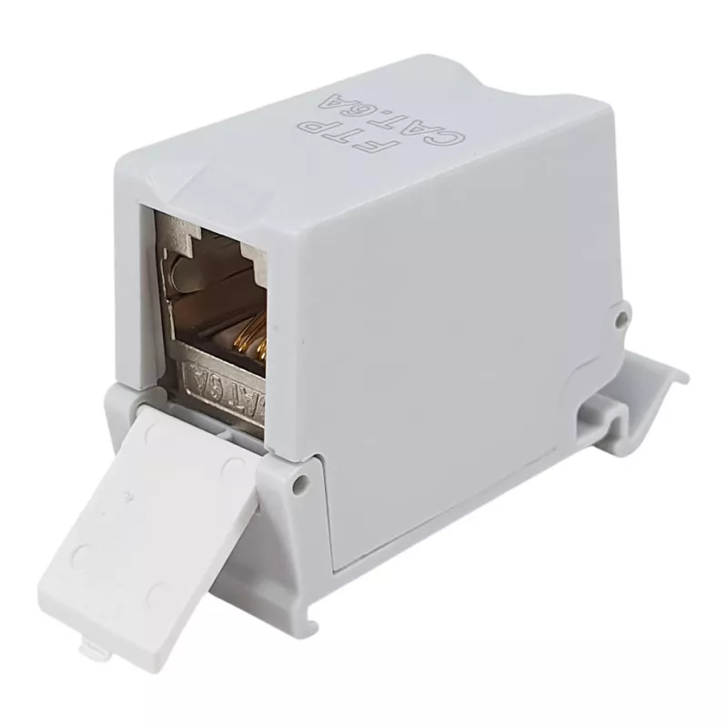 Equip Cat6A Adattatore keystone schermato 1xRJ45 per guida DIN grigio