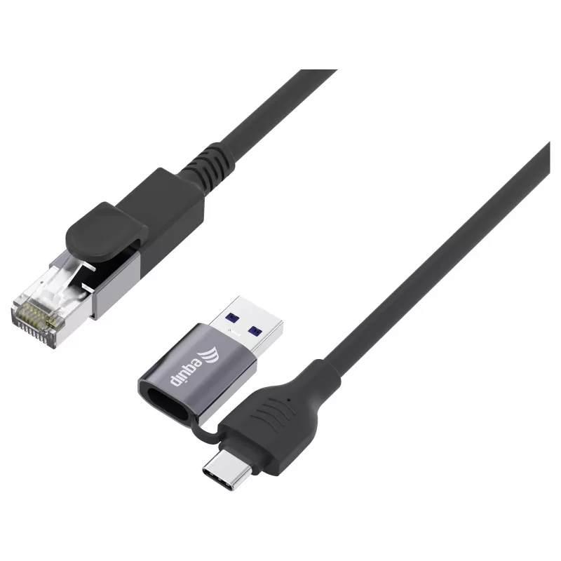Equip adattatore GigaBit USB-C+A a RJ45, nero