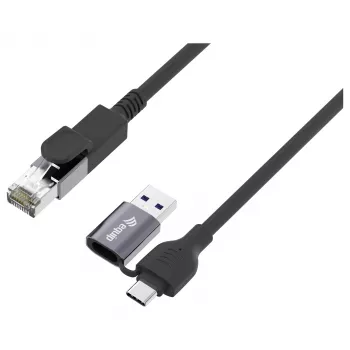 Equip Adattatore Gigabit USB-C / USB-A a RJ45 Ethernet - nero