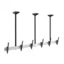 Equip Pro Supporto a soffitto per tre monitor da 45-50", 50 kg, Nero/Argento 650374