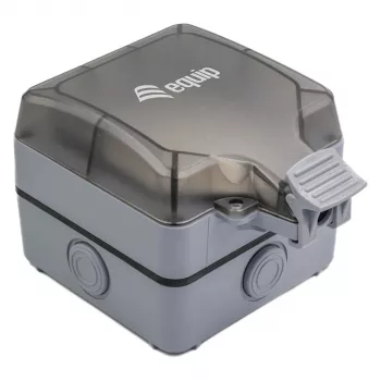 EQUIP scatola a parete 1 porta Keystone non schermata per esterni grigio IP44