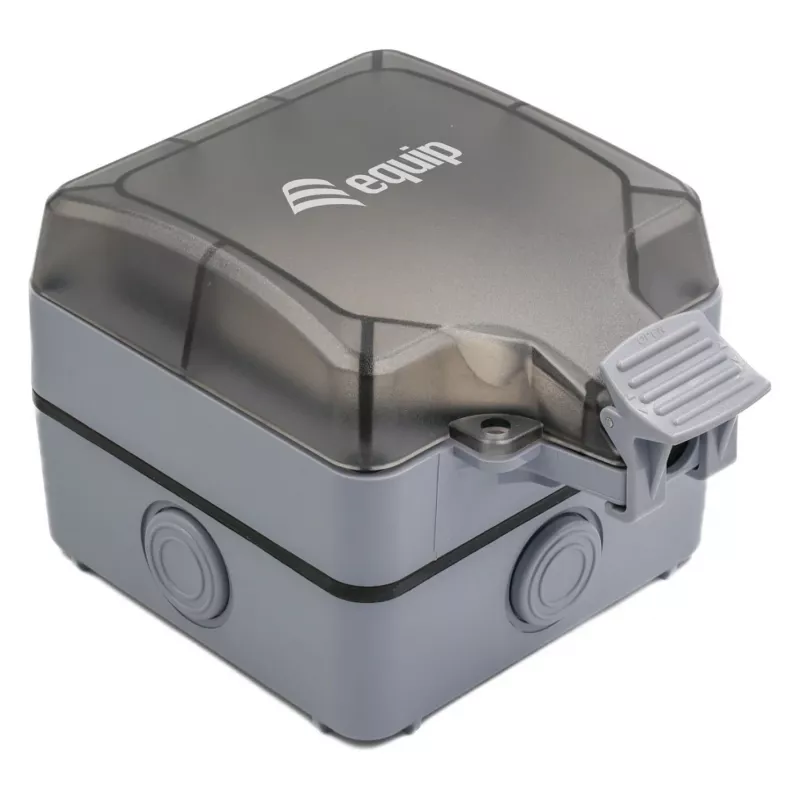 EQUIP scatola a parete 1 porta Keystone non schermata per esterni grigio IP44