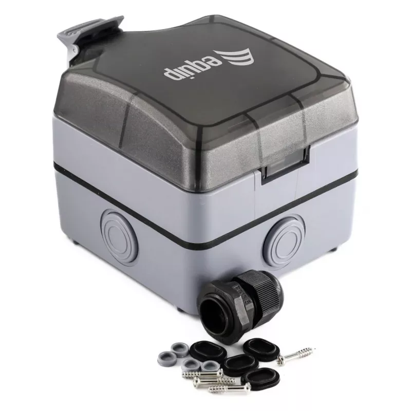 EQUIP scatola a parete 1 porta Keystone non schermata per esterni grigio IP44