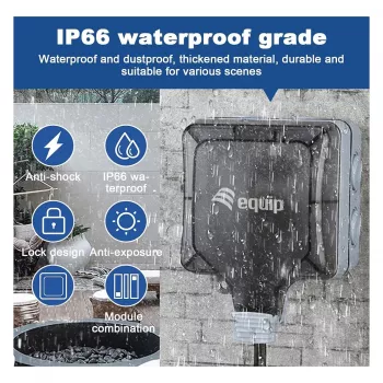 EQUIP scatola a parete 1 porta Keystone non schermata per esterni grigio IP44