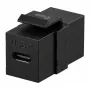 Equip connettore femmina Keystone USB-C, USB 3.2 Gen 2, USB-C femmina su femmina, nero