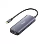 EQUIP adattatore multiporta USB-C con 2x HDMI, RJ45, 2x USB-A, USB-C PD 100W, grigio