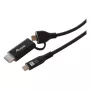 EQUIP adattatore USB-C a USB-C + HDMI con 100W PD, 4K/60Hz, alluminio